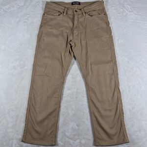 DU/ER Straight Fit Pants Men's 34x27 Brown Khaki No Sweat Stretch Casual Comfort